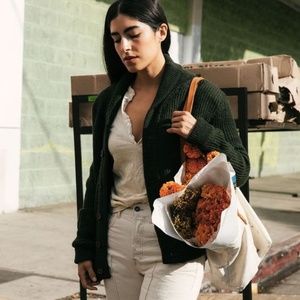 Imogene Willie Beckett Cardigan M Green